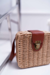 Braided Handbag String Chest Ellisa Camel