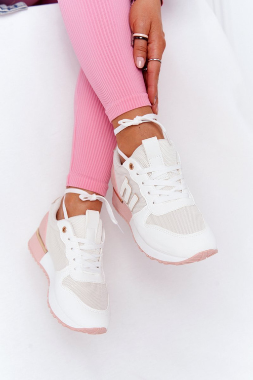 Women's Sports Shoes Sneakers White-Pink Maddie