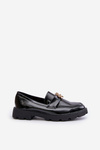 Lacquered Women's Moccasins With Bear Black Kaithra