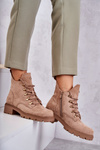 Classic Women's Suede Boots Beige Telma 