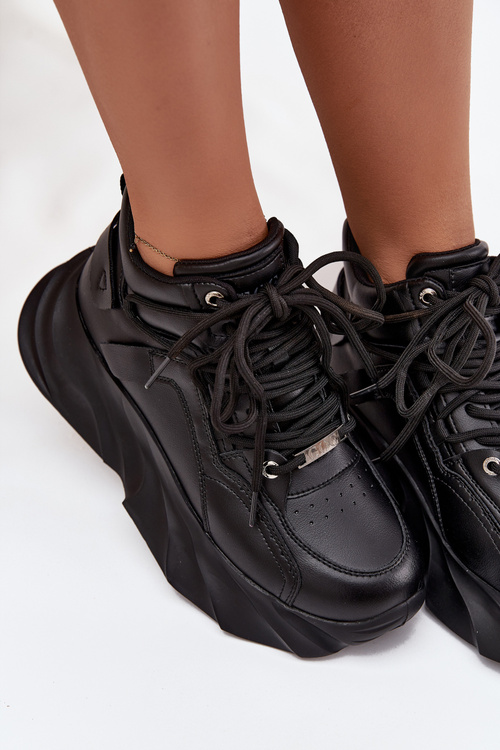 Women's Sneakers Genuine Leather GOE SS2N4036 Black