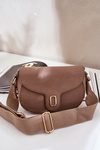 Messenger Bag Made Of Eco Leather Dark Beige Samriddhi