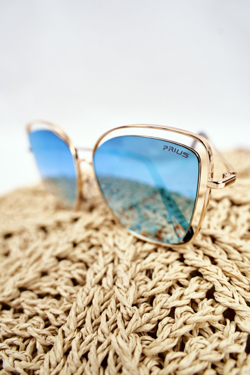Women's Sunglasses Prius PRE-31 Gold Blue Mirror