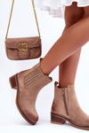 Classic Suede Boots Women's Beige Metanassa