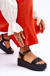 Women's Sandals On A Massive Platform Black Casen