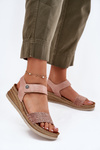 Wedge Sandals For Women Pink Inblu RV000014