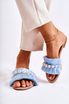 Women's Slippers With Decorative Strap Blue Ramisa 