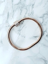 Women's Steel Bracelet With Zircons Rose Gold Ferni