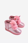 Children's Snow Boots Insulated With Fur With Little Ears Pink Betty