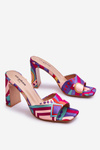 Women's Patterned Heel Slippers Purple Adelise