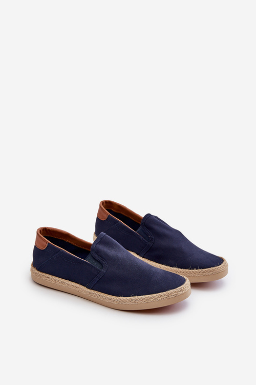Men's Espadrille Sneakers with Braiding Navy Fenen