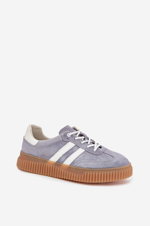 Suede Women's Platform Sneakers Blue Marisae