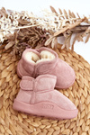 [Children's Insulated Snow Boots with Faux Fur Pink Benigna]