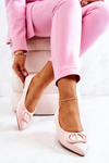 Suede Pointed Ballerinas Light Pink Neriso