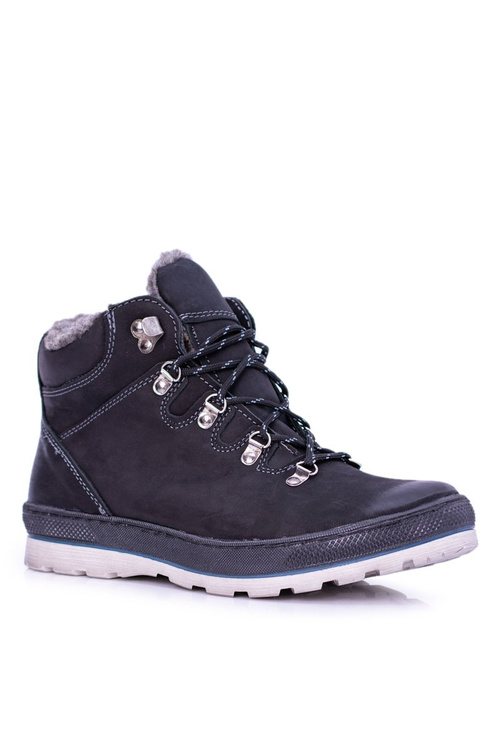 Black Leather Warmed Men's Abelo Boots