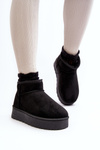 Women's Snow Boots On Platform Lined With Fur Black Xamella