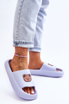 Light Women's Foam Slippers With Teddy Bear Blue Lia
