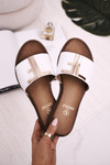 Women's Classic Leather Slippers White Adele