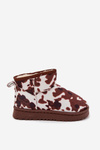 Children's Youth Snow Boots Lined with Furry Patches White-Brown Mireya