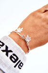 Bracelet Leaf Pendants Silver Mossali