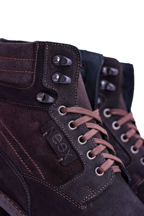 Neex Black Leather Warmed Men's Grigor Boots