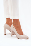 Women's Heels Block Light Beige Sergio Leone Campbell