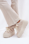 Leather Sneakers On Platform CheBello 4658 Gold