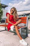 Women's Sneakers On A Platform White Big City Life