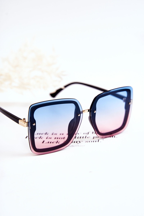 Fashionable Women's Sunglasses V130045 Blue-pink