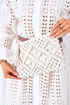 Macrame Messenger Bag BRUNO ROSSI White