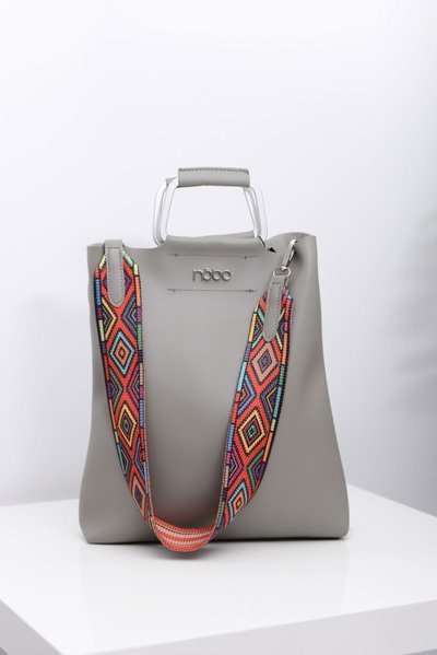 Women's Large Grey Nobo Bag with Mini Handbag