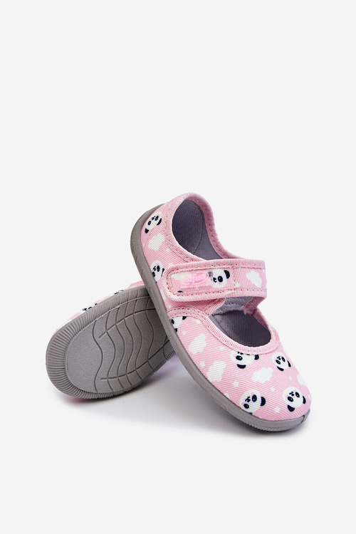 Papcie Dziecięce Baleriny Rzep Pandy Jasnoróżowe Befado 955X021