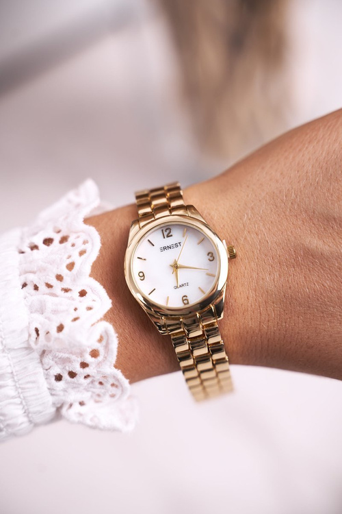 Women's Watch Ernest Gold Pearly Dial Perla