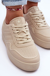 Women's Platform Sports Shoes Beige Pudina