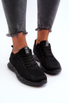 Black Women's Fabric Sports Shoes Kephope