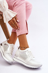 Leather Low Wedge Sports Shoes White Braylen