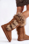 Women's Warm Suede Snow Boots Camel Balvin