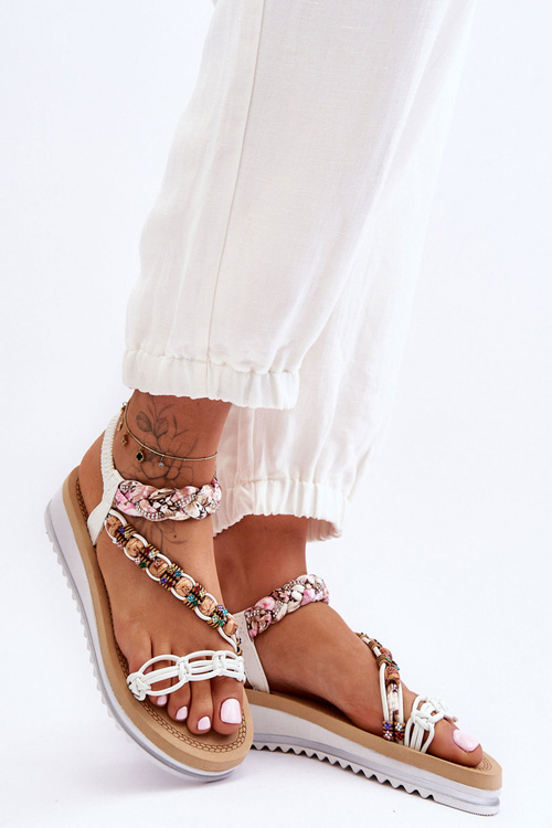 Comfortable Women's Wedge Sandals White Jodie