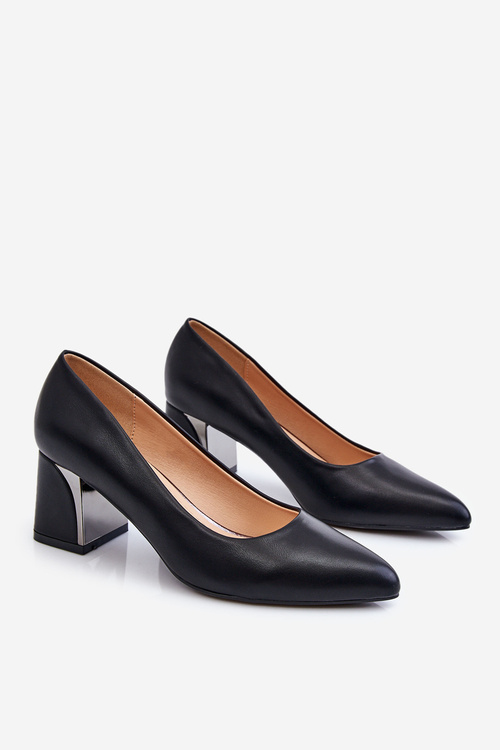 Elegant Pumps On A Heel Black Emma
