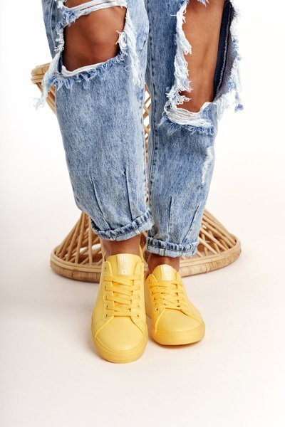 Women's Leather Sneakers BIG STAR HH274142 Yellow