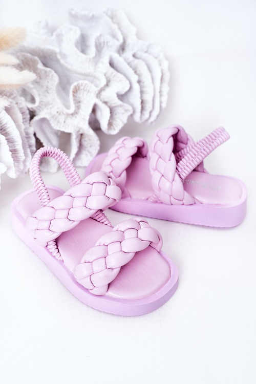 Dziecięce Sandały Ze Ściągaczem Fioletowe Cutie-Pie