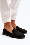 Women's Classic Black Moccasins Olevin