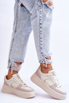 Women's High Platform Sports Shoes Light beige Bexley