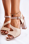 Women's Suede Sandals Beige Veneta