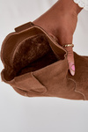 Slip-on Cowboy Boots Women's Made of Natural Suede Camel Beretta