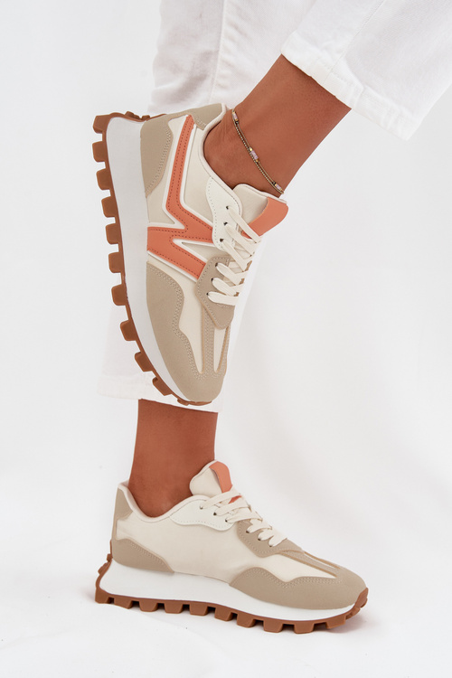 Women's Beige Sports Sneakers Kalelia