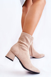 Suede Women's High Boots Beige Gloriss