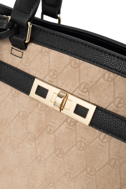 Large Classic Bag Nobo R1710-C015 Beige-Black