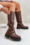 Warm Women’s Boots with Zipper Eco Leather Brown Tialethe