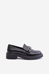 Women's Leather Loafers Black Beanika